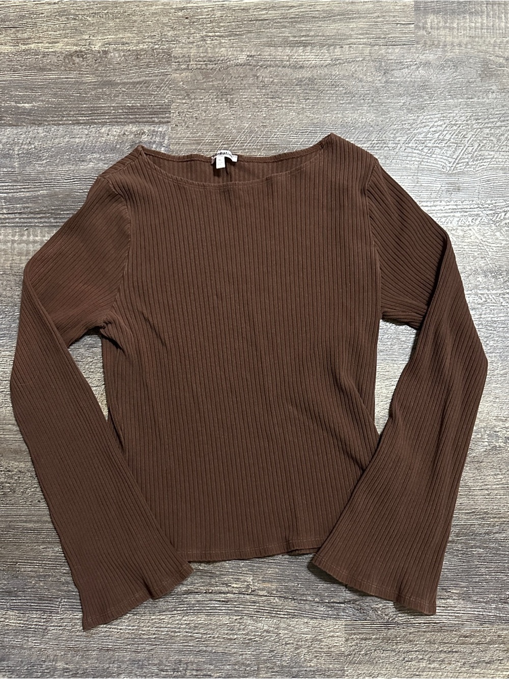 Reformation Brown Miller Knit Top Size XL